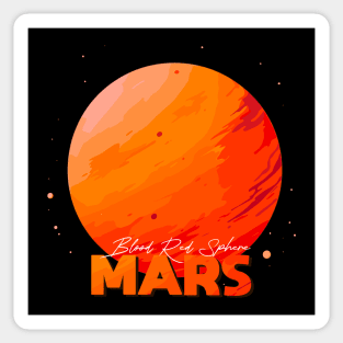 Mars Planet Logo, Space Cosmos Solar System Art Sticker